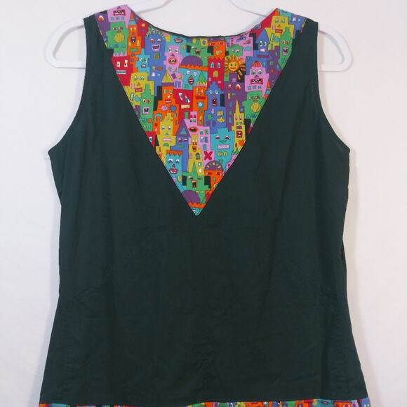 Single Track Design Black Tunic Style Artsy Funky Dress Size Small - Picture 6 of 7